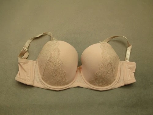 30H Parfait Womens Beige Lined Underwired Back Closure Opaque Demi Bra 8D