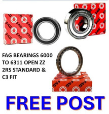 Image of FAG BEARING BEARINGS 6000 TO 6311 OPEN ZZ 2RS YOU CHOOSE - FREE POST