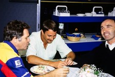 Patrick Head Nigel Mansell Frank Williams Belgian GP at Circuit de- Old Photo