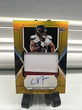 CADE STOVER 2024 NATIONAL TREASURES #187 ROOKIE PATCH AUTO PREMIUM GOLD RC 7/10