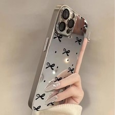 Case For iPhone 16 Pro Max 16E 15 14 11 13 12 XR XS 7 8 Bow Makeup Phone Cover