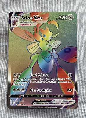 ポケモンカード　USA Scizor VMAX Rainbow 193/189 Secret Rare Darkness Ablaze NM/M