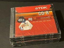 TDK CD-R 48X 80MIN 700MB Audio VIDEO DATA 10PACK INDIVIDUALLY PACKAGED 47818 NEW