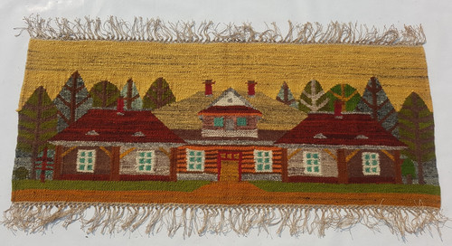 Vintage Traditional Handcrafted Pictorial Kilim Rug for Home Décor 122x50 cm