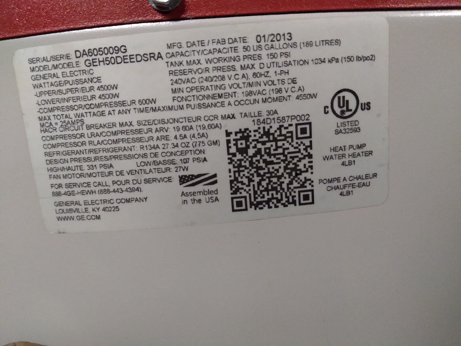 Geospring Hybrid Water Heater Part Out Let Me Know What You Need. eBay