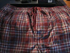 MENS PAJAMAS SIZE XLARGE SLEEP PANTS MICROFLEECE PLAID 100 POLYESTER RET 32.00