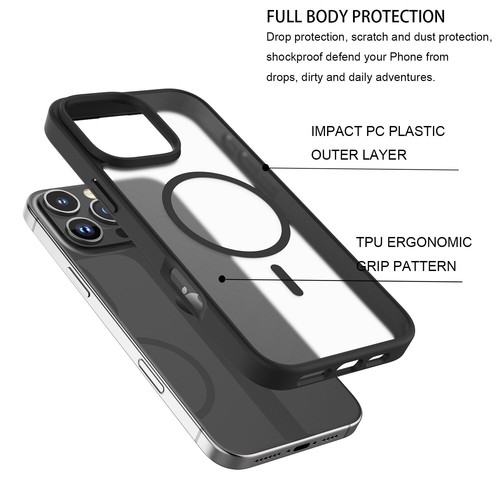 For iPhone 16 Pro Max/16 Plus/16 Phone Case with Screen Protector Mag Safe Cover - Picture 9 of 47