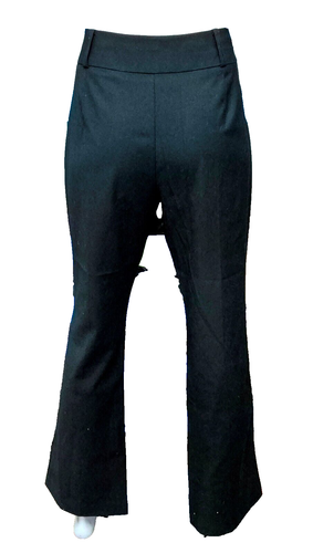 MARKS & SPENCER Ladies Girls Polyester Blend Boot Cut Black Trousers UK 12 - Picture 2 of 2