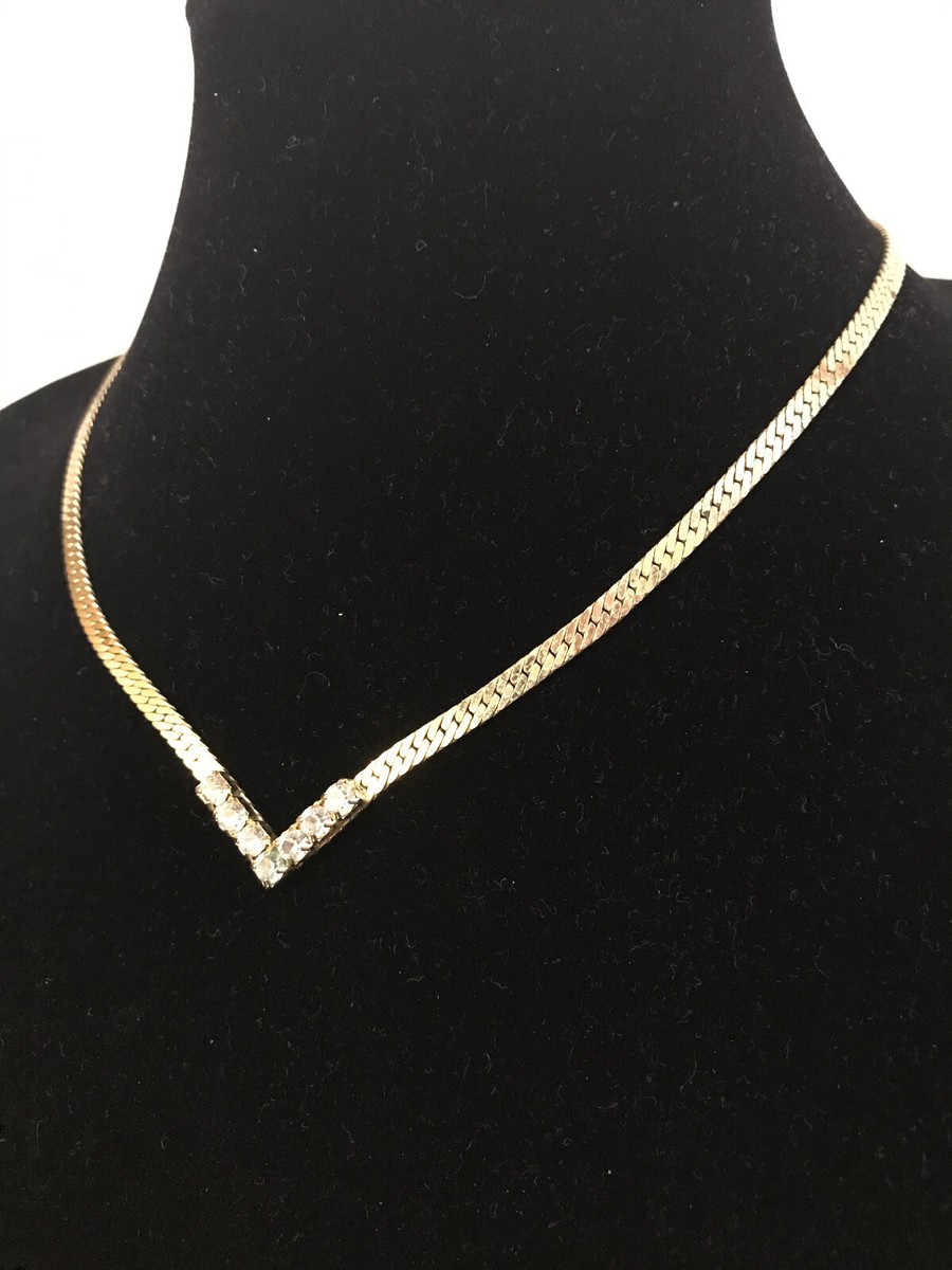 ★VINTAGE HOLLYWOOD★ Interlock Chain Necklace_VH2533NE072M s-l1200.jpg