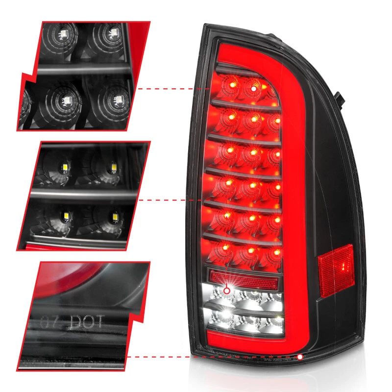 ANZO For 05-15 Toyota Tacoma Full LED Tail Lights W/light Bar Sequential Black - Image 3 of 4