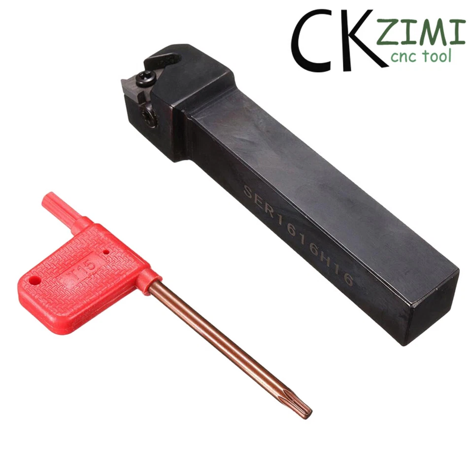 1× SER 1616H16 16×100mm CNC Lathe Thread Turning Tool Holder + 10Pcs 16ER AG60 - Image 3 of 4