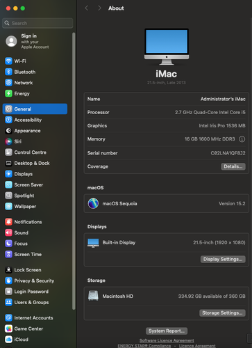 IMAC 21.5"✅2.7GHz i5 16GB 500GB SSD IRIS PRO✅2025 OS SEQUOIA FULL APPS +WIN 10 - Picture 5 of 23