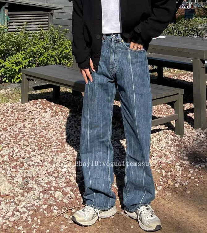 Men washed our legacy straight jeans casual loose | eBay