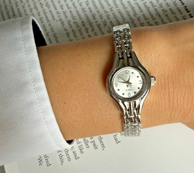 Silver Women Watch, Vintage, Minimal Dainty Luxury watch for ladies, Gift Idea