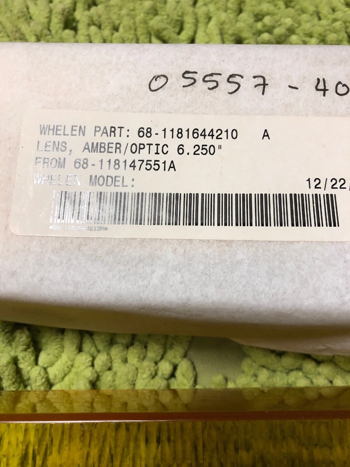 2 OEM Whelen AMBER Replacement Lens for 68-118147551A - Image 2 of 3