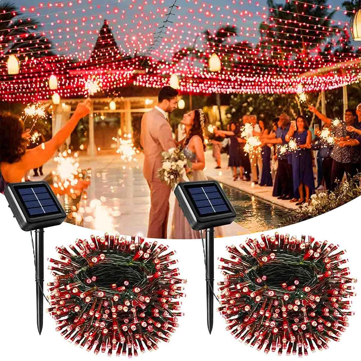 200 LED Solar String Lights Outdoor Waterproof, for Outside Garden Xmas Decorate