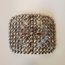 Antique/Vintage Single Steel Cut Faceted Bead Shoe Buckle "Made In France" Stamp