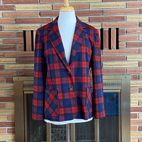 Womens 1970s Double Knit Polyester Blazer Jacket Size Small Medium - Picture 2 of 7