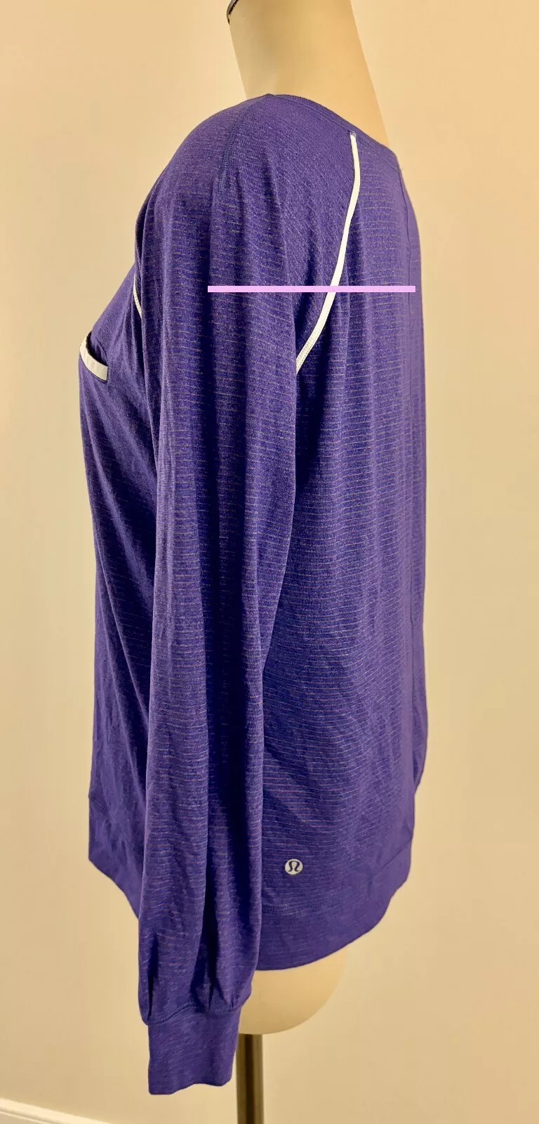 lululemon weightless striped reflective running long sleeve shirt