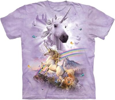 Double Rainbow Unicorn T-shirt - The Mountain - Adult