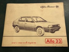 Libretto uso e manutenzione Alfa Romeo 33  11/1983 vintage auto epoca