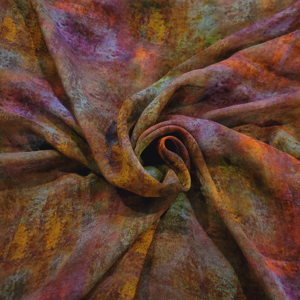 Liberty of London SILK GEORGETTE - "Tamsyn" Mottled Colors - So Pretty!! - Image 3 of 4