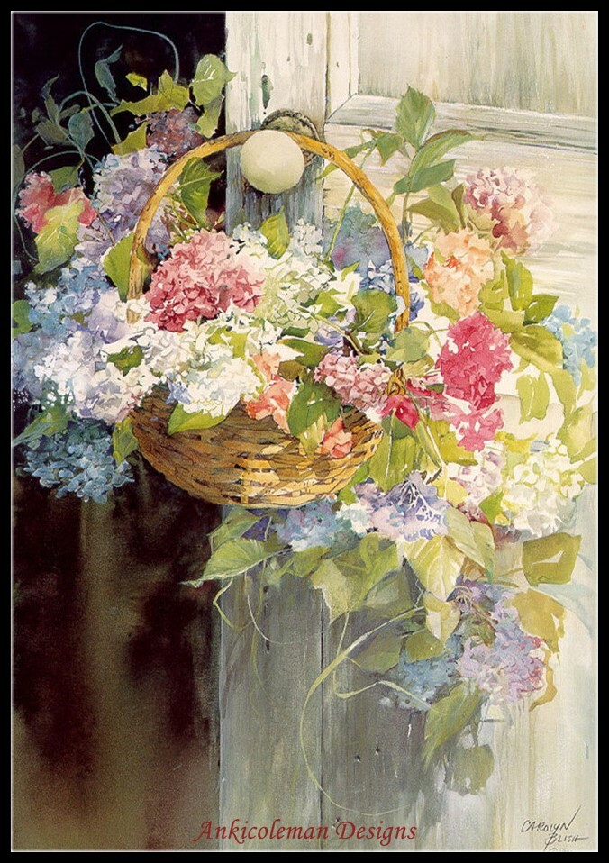 Door Flowers - DIY Chart Counted Cross Stitch Patterns Needl