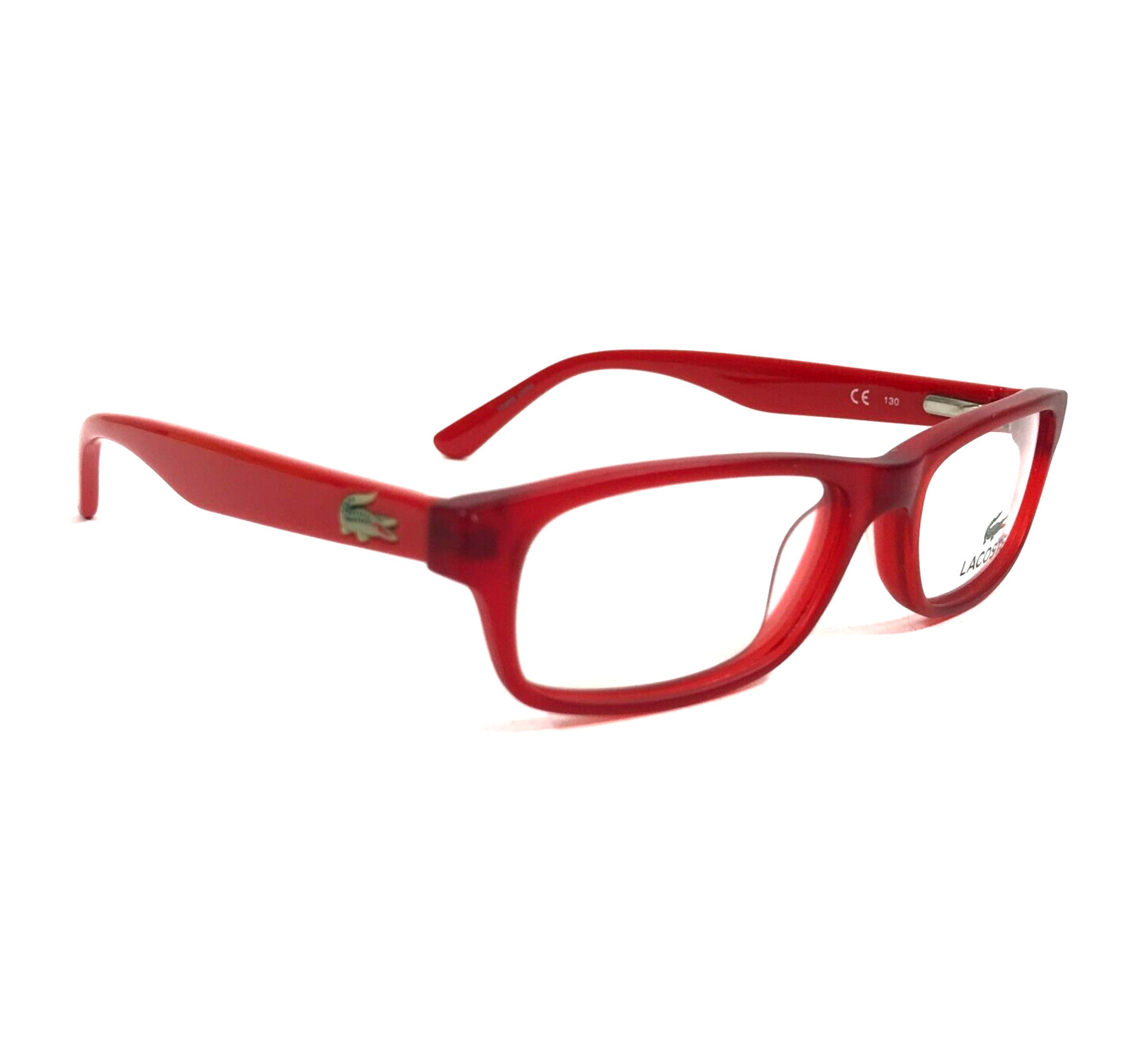 Lacoste Kids Eyeglasses Frames L3605 615 Red Rectangle Full Rim 45-14-130 thumbnail 2