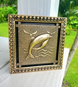 Falangshi Designer Flower Dolphin 5X5 Sq Floor Drain Kitchen Bathroom Shower Art