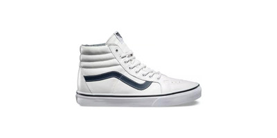 vans sk8 hi white black stripe