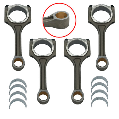 4x Flat Corner Connecting Rod & Rod Bearing for 2011-21 Sportage EX LX S L 2.4L