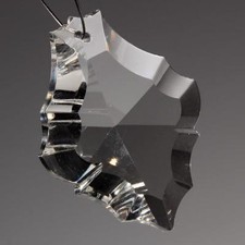 Lampadario cristallo pendalogo mezzo taglio barocco ceco vintage prisma 48 mm 