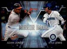 2016 Bowman's Best Mirror Image Refractor Kyle Lewis RC & Adam Jones #MI9 10=Fs