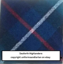 WW2 British Army Seaforth Highlanders, tartan patch badge backing TOS cap hat 