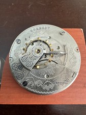 VINTAGE 18 SIZE ELGIN POCKET WATCH MOVEMENT GR. 207 KEEPING TIME YEAR 1900