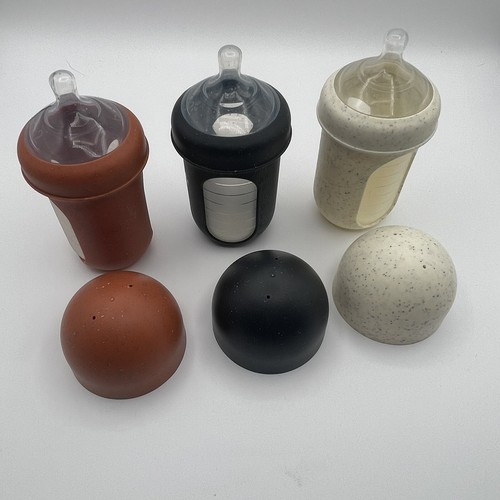 Set Of 3 Boon Bottles with Lids Size 2 Medium Flow Terracotta Black - Picture 2 of 3