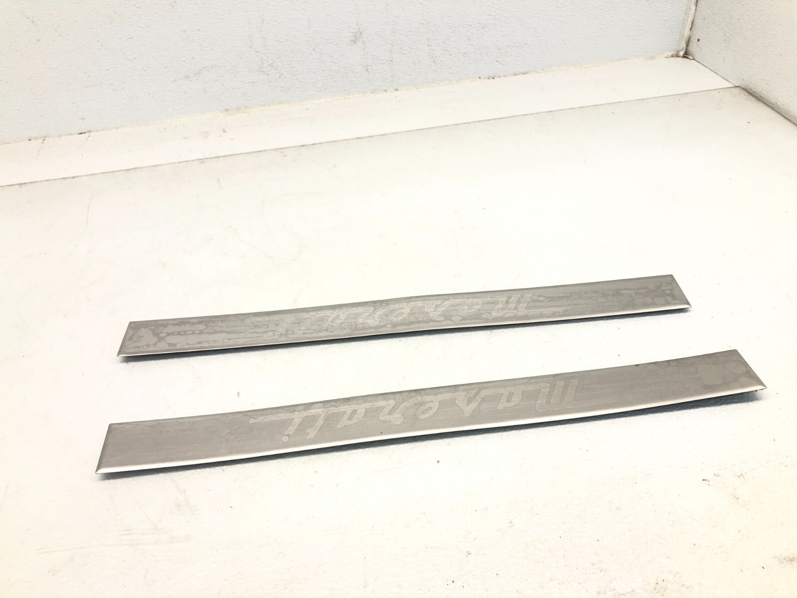 2014-2024 MASERATI GHIBLI S FRONT DOOR SILL SCUFF PLATE TRIM PANEL SET X2 OEM