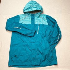 L.L. Bean Girls Windbreaker Jacket sz 18 Blue Utility Outerwear Hiking Core