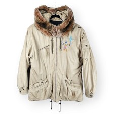 Vtg Skea Womens 8 Paris/vail Hopi Native Indian Embroidered Beaded Ski Snow Coat