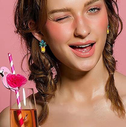 Pineapple Earrings Jewelry Gifts for Women Teens Girl-1 Pair by|Pineapple Earrin - Picture 4 of 4