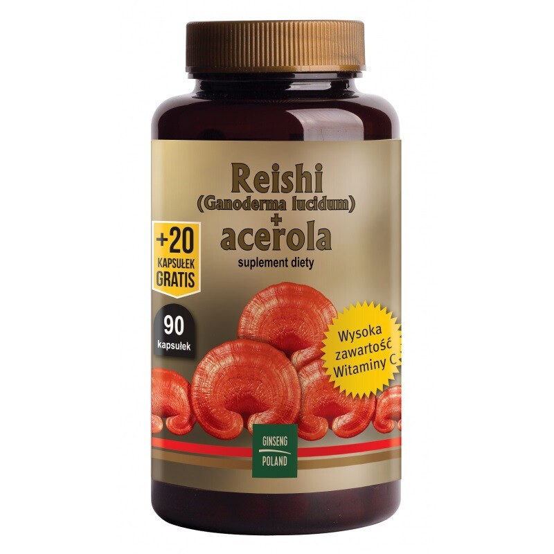 Reishi + Acerola 90 Kapseln + 20 Kapseln Gratis Ginseng Polen