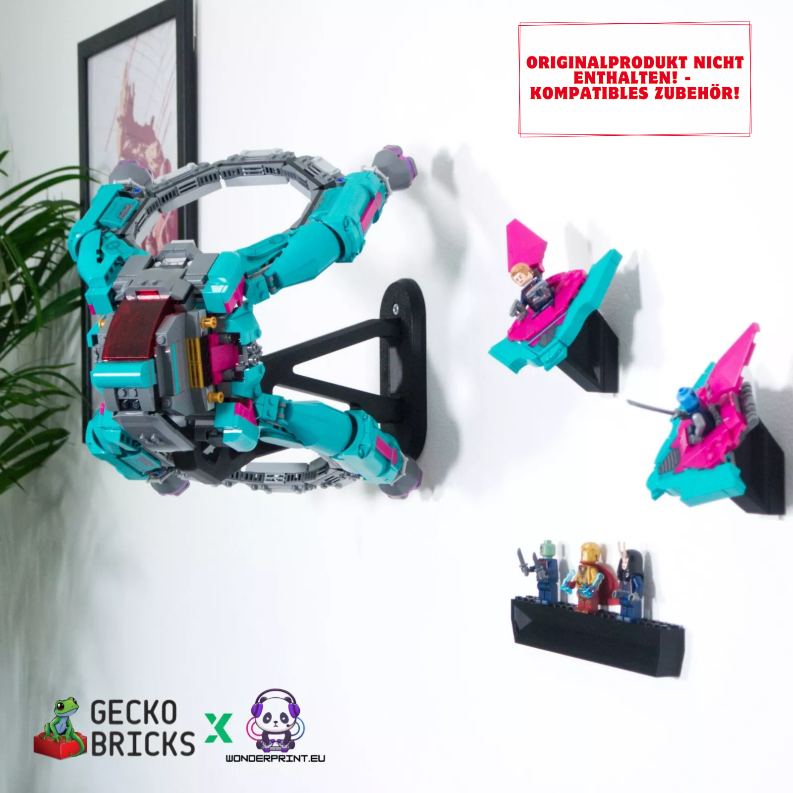 Halterung Display passend für LEGO® Marvel Das neue Schiff der Guardians 76255