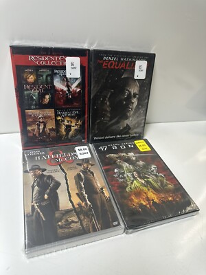 Set Of 4- 47 Ronin, The Equalizer, Hatfields McCOY, Resident Evil Collection.