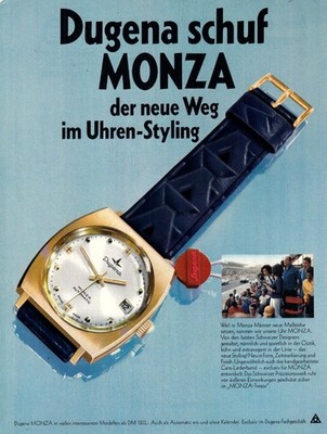 3w25839/ Reklame aus 1989   Dugena Uhren - Modell: Monza