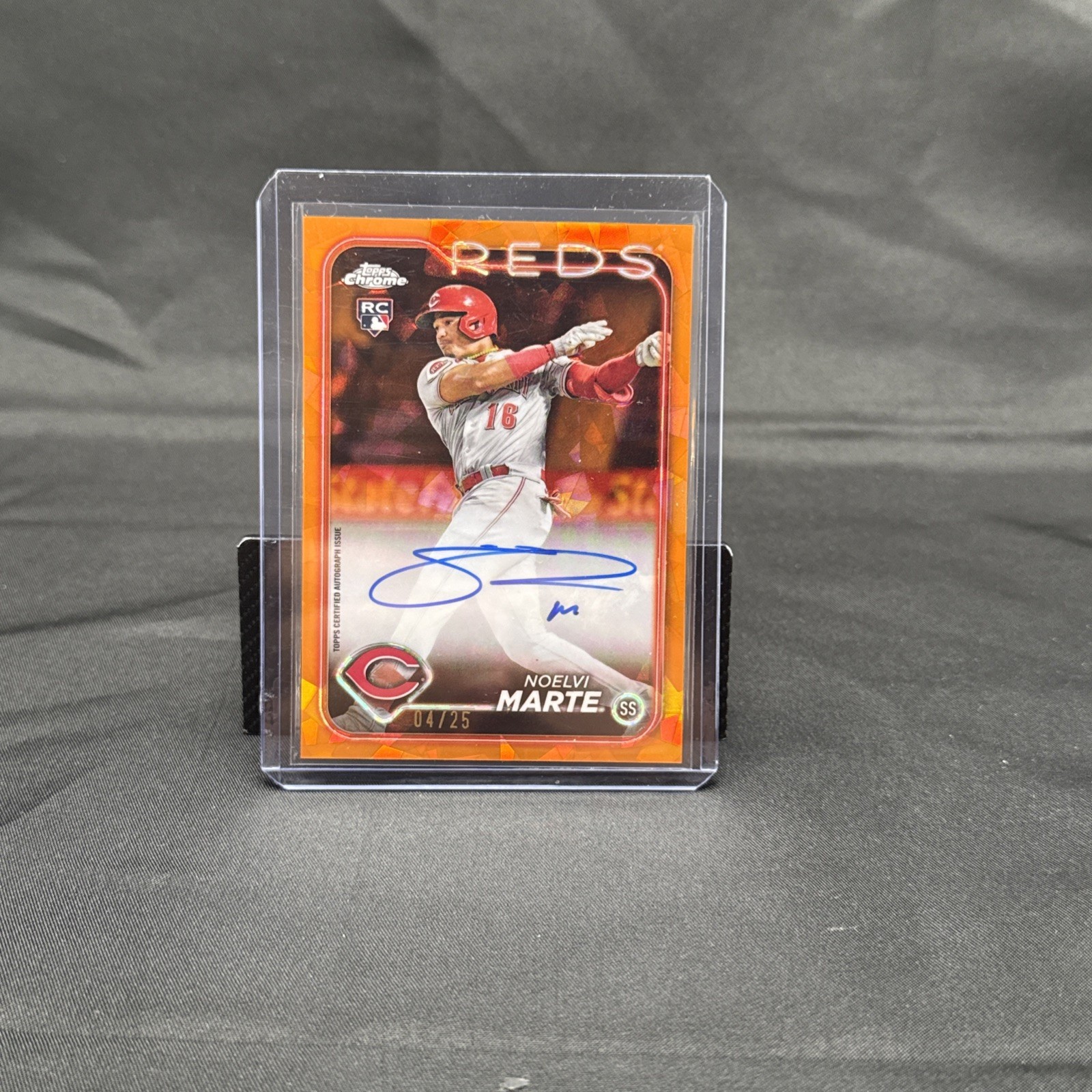 2024 Topps Chrome Sapphire Edition Auto Orange /25 Noelvi Marte Reds 🔥🔥🔥