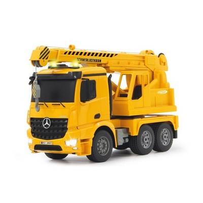 Jamara RC Schwerlastkran Mercedes-Benz Arocs 1:20 Gelb 2,4GHz Baufahrzeug