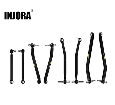 INJORA Black Brass High Clearance Chassis Links CNC-machined 8Pcs For 1/30 SCX30