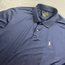 Polo Ralph Lauren Performance Mens XL Navy Blue Short Sleeve Golf Polo Shirt