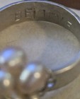 18 Freshwater Pearls: Knotted; Tested 925 Sterling Silver Believe Cocktail Ring — photo 2