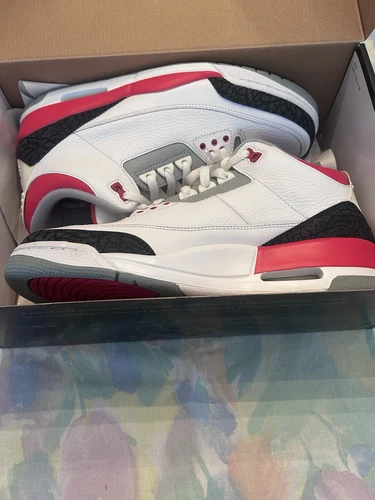 NEW 100% DS Nike Size 10 - Air Jordan 3 Retro 2007 Fire Red Cement 136064-161